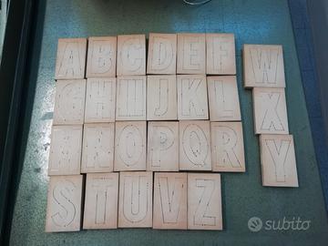 Fustelle americane alfabeto