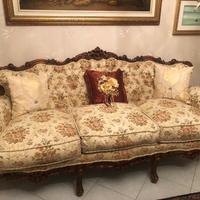 Divano 3 posti e due poltrone arte povera