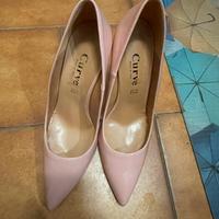 Scarpe con tacco rosa