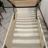 Letto singolo rete con cassettone