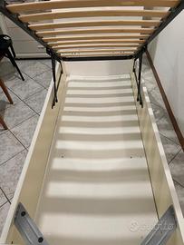 Letto singolo rete con cassettone