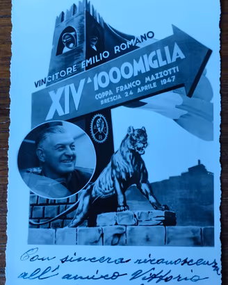 Mille Miglia '47, autografo vincitore.