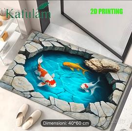 Tappeto in 2D con pesci