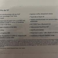 MacBook Pro 13" Touch bar