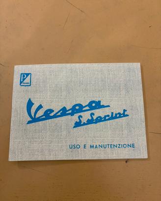Libretto Uso E Manutenzione Vespa super sprint