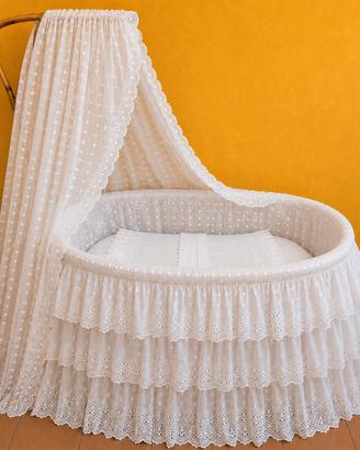 culla in vimini bambù  vintage