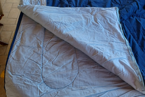 Piumoni con lenzuolo per camper