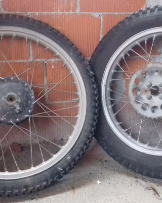 Ruote Moto Cross Epoca a Raggi Complete