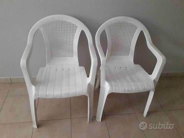 Coppia sedie in resina