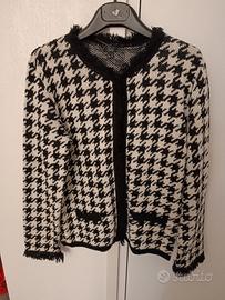 Cardigan bianco e nero 