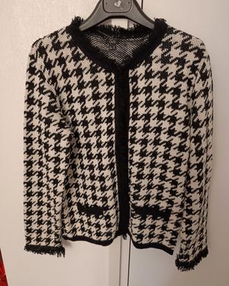 Cardigan bianco e nero 
