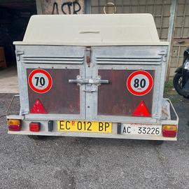 Carrello rimorchio trasporto cani 