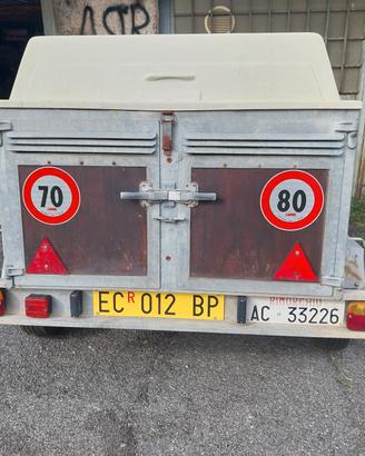 Carrello rimorchio trasporto cani 
