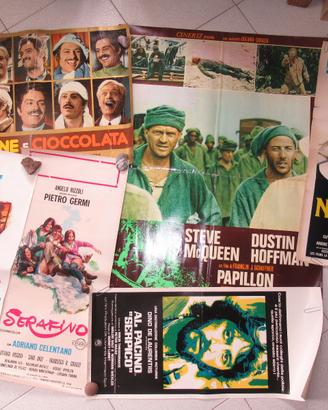 RACCOLTA 10 POSTER LOCANDINE CINEMA ANNI 60-80
