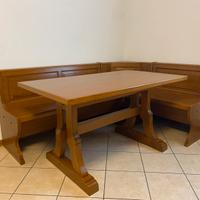 Panchina Angolare Contenitore e Tavolo Coordinato