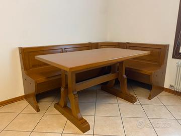 Panchina Angolare Contenitore e Tavolo Coordinato