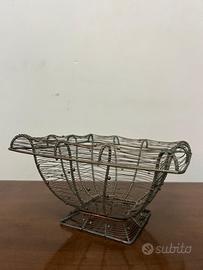 Cestino centrotavola in filo metallico - quadrato