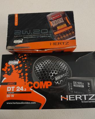 tweeter + crossover a 2 vie hertz 