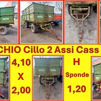 Rimorchio Agricolo Cillo 2 Assi Cassone ribaltabil