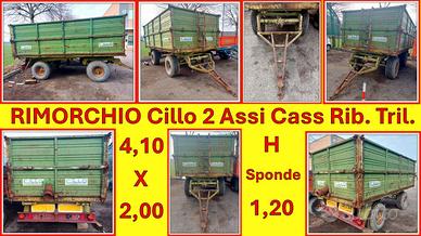 Rimorchio Agricolo Cillo 2 Assi Cassone ribaltabil