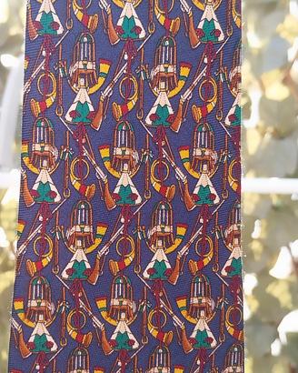 cravatta seta vintage Salvatore Ferragamo 