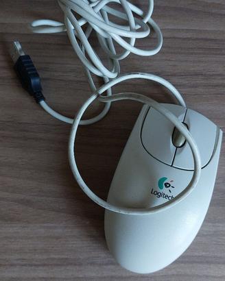 Mouse Logitech USB First/Pilot Wheel con filo