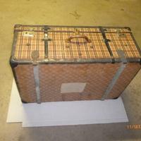 Cassa baule in legno fantasia scozzese
