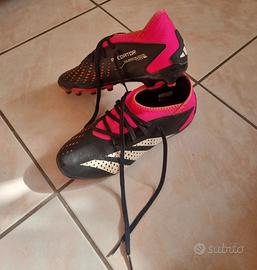 Adidas Predator calcio nere e rosa fluo taglia 38