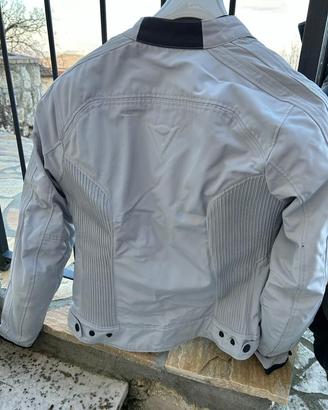 Giubbotto da donna per moto grigio chiaro
