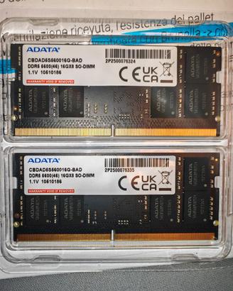 RAM ADATA SODIMM DDR5 5600 32GB (2X16GB)