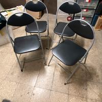 Set 4 sedie pieghevoli.