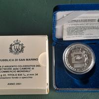 San Marino 10000 Lire "Network CCIAA" 2001 Argento