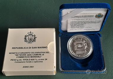 San Marino 10000 Lire "Network CCIAA" 2001 Argento