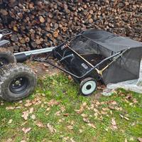 carretto spazzatrice erba per quad e trattorino 
