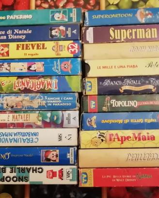 20 VHS videocassette di cartoni animati