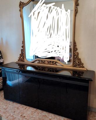 Madia credenza anni 80 con specchiera 