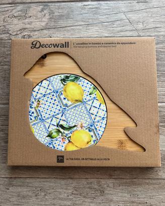 Decorazione Parete Bambù Uccellino Limoni Maiolica
