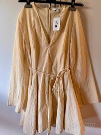 Vestito H&M Edition beige/ panna con cintura S
