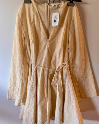 Vestito H&M Edition beige/ panna con cintura S