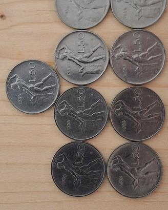 50 lire vulcano 1954-1989 pezzi n.141