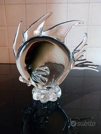 soprammobile in cristallo pesce tropicale