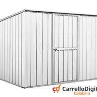 Casetta box giardino in Acciaio 260x185cm bianco