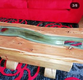 Tavolino soggiorno in ginepro