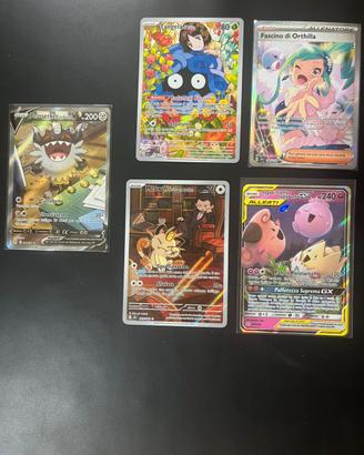 Lotto 5 Carte Pokémon modern nm/exc
