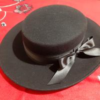 Cappello donna Panizza Luxury Nero fatto a mano