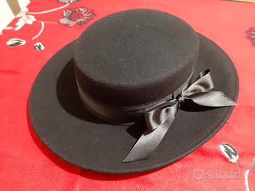 Cappello donna Panizza Luxury Nero fatto a mano