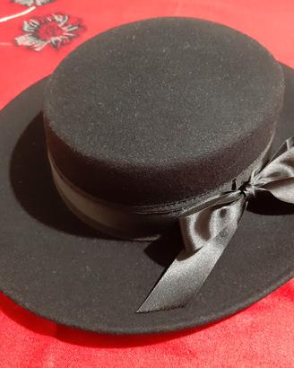 Cappello donna Panizza Luxury Nero fatto a mano