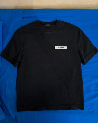 Jacquemus Le T-shirt Gros Grain nera taglia S