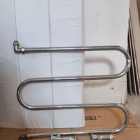 Termoarredo acciaio inox, cm. 60 x 50 ad acqua. 