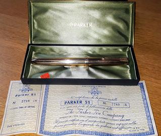 PENNA PARKER 51  STILOGRAFICA LAMINATA ORO 